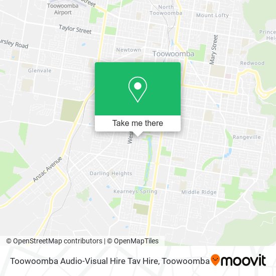 Mapa Toowoomba Audio-Visual Hire Tav Hire