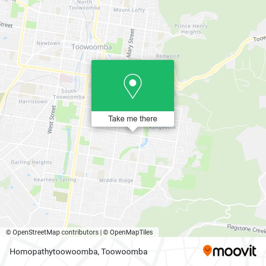 Homopathytoowoomba map