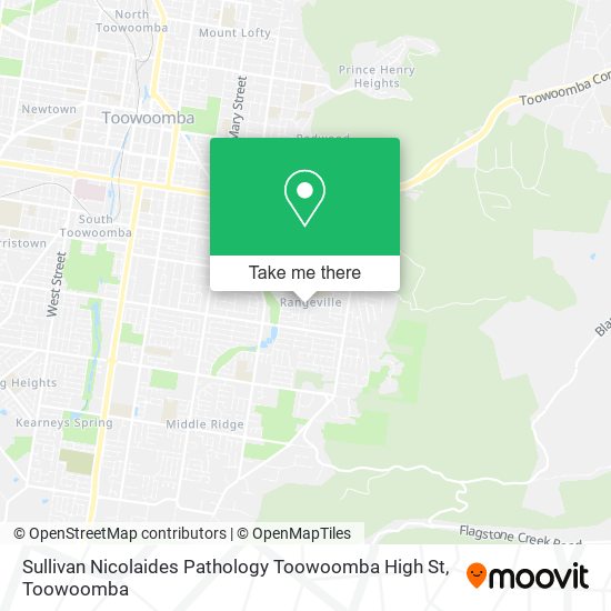 Mapa Sullivan Nicolaides Pathology Toowoomba High St