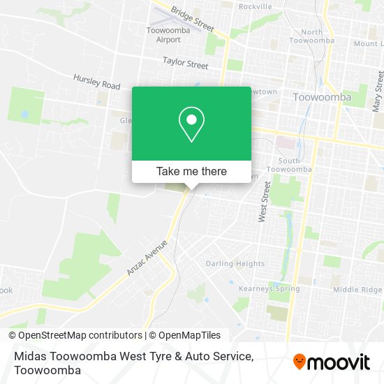 Midas Toowoomba West Tyre & Auto Service map