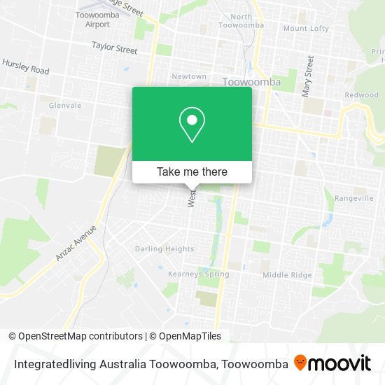 Mapa Integratedliving Australia Toowoomba