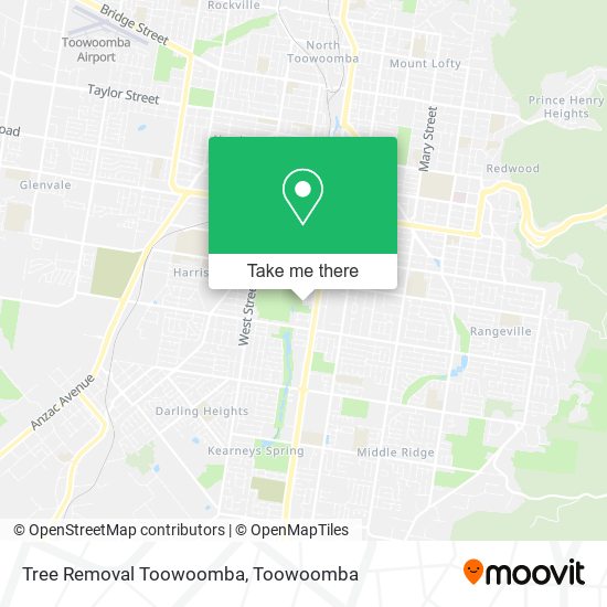 Mapa Tree Removal Toowoomba
