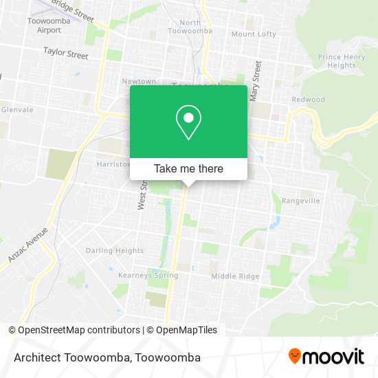 Architect Toowoomba map