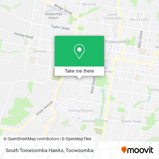 Mapa South Toowoomba Hawks