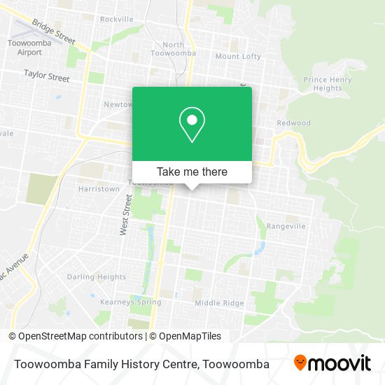 Mapa Toowoomba Family History Centre