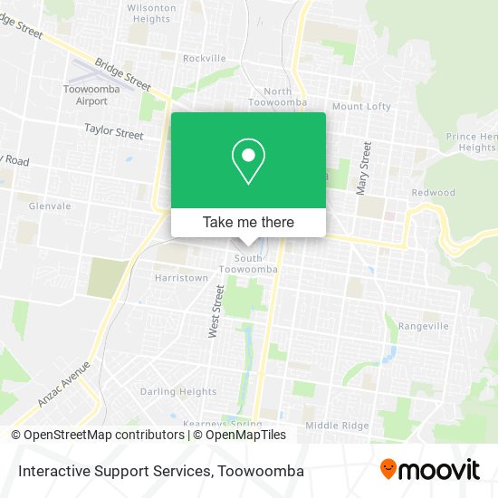 Interactive Support Services map