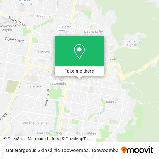 Mapa Get Gorgeous Skin Clinic Toowoomba