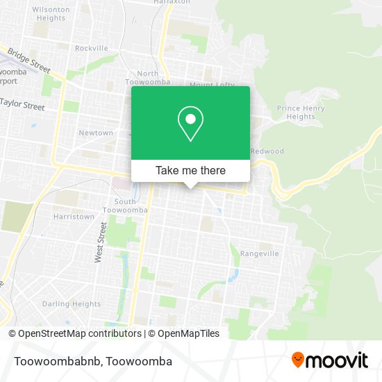 Mapa Toowoombabnb