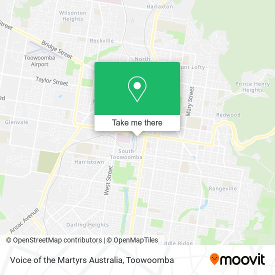 Mapa Voice of the Martyrs Australia