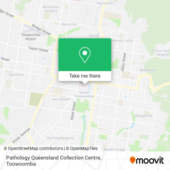 Pathology Queensland Collection Centre map