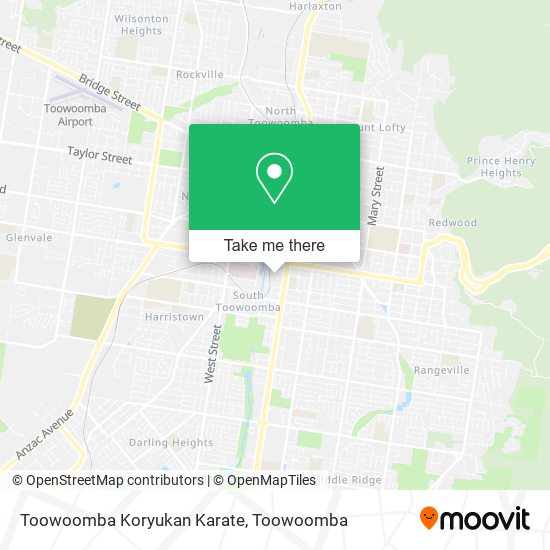 Toowoomba Koryukan Karate map