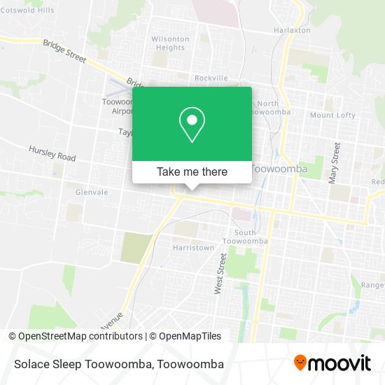 Mapa Solace Sleep Toowoomba