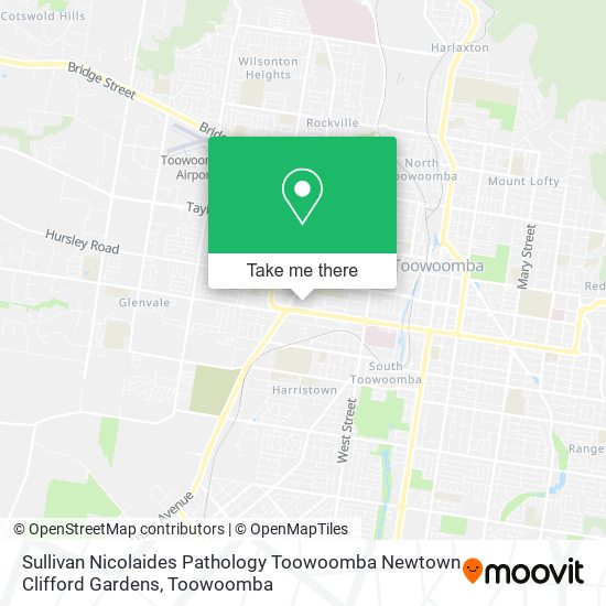 Mapa Sullivan Nicolaides Pathology Toowoomba Newtown Clifford Gardens