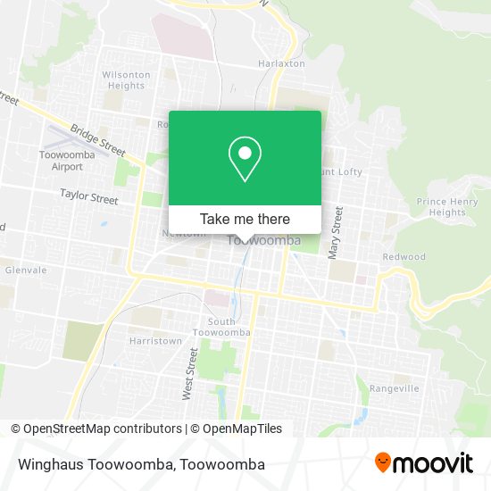 Mapa Winghaus Toowoomba