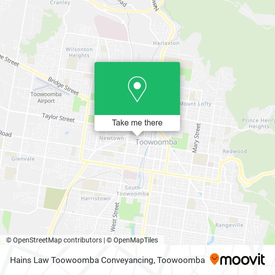 Hains Law Toowoomba Conveyancing map