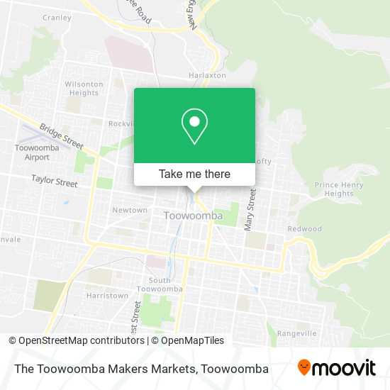 Mapa The Toowoomba Makers Markets
