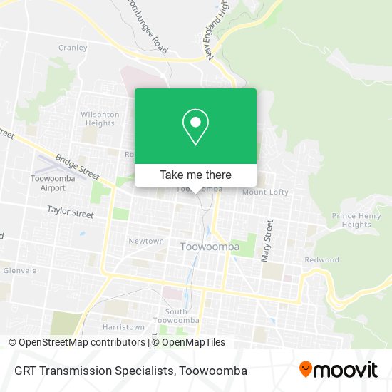 GRT Transmission Specialists map