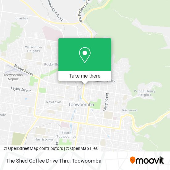 The Shed Coffee Drive Thru map