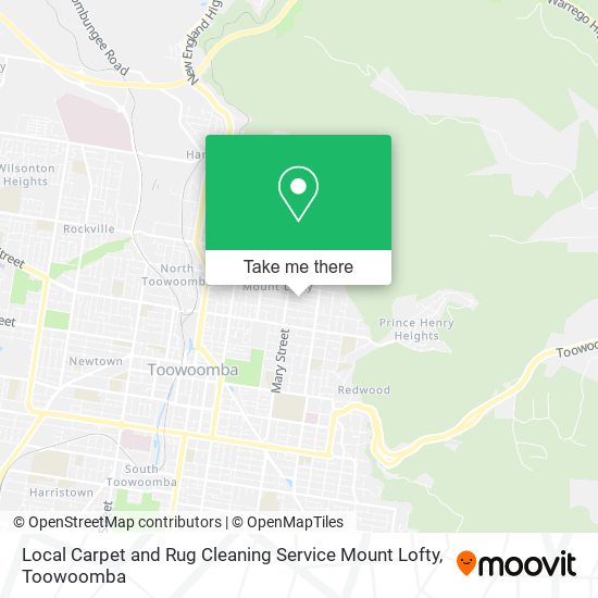 Local Carpet and Rug Cleaning Service Mount Lofty map