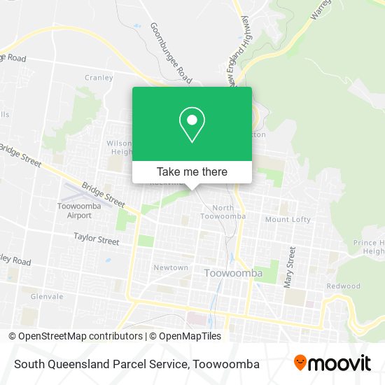 South Queensland Parcel Service map