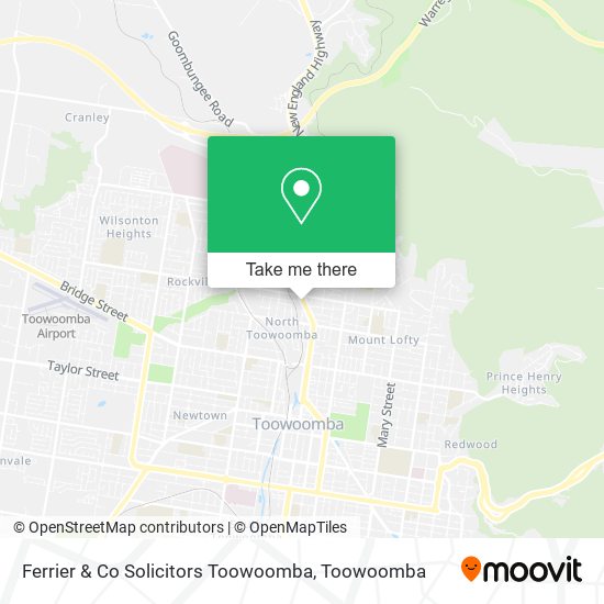 Ferrier & Co Solicitors Toowoomba map