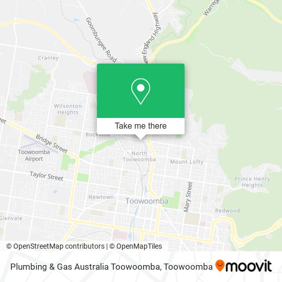 Plumbing & Gas Australia Toowoomba map