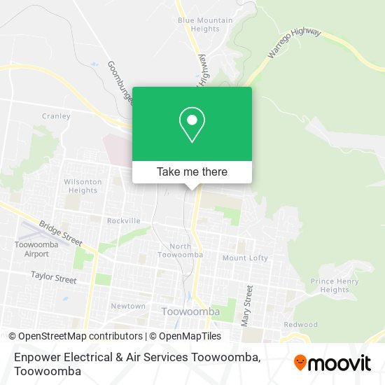 Mapa Enpower Electrical & Air Services Toowoomba