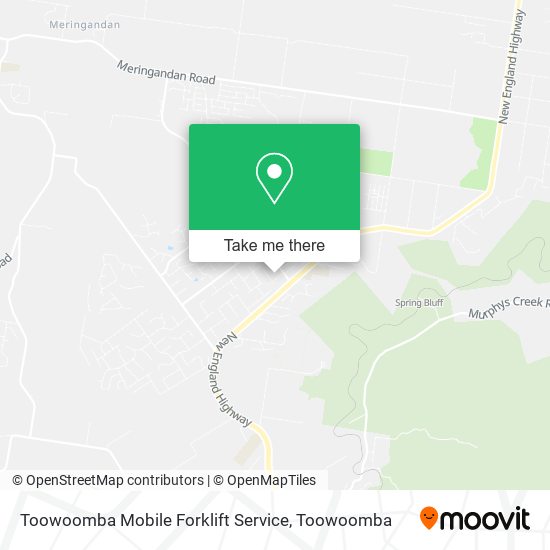 Mapa Toowoomba Mobile Forklift Service