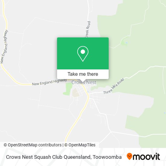 Crows Nest Squash Club Queensland map
