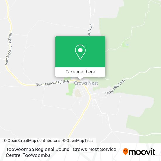 Mapa Toowoomba Regional Council Crows Nest Service Centre