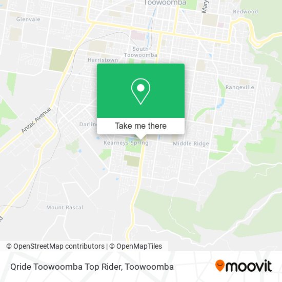 Mapa Qride Toowoomba Top Rider