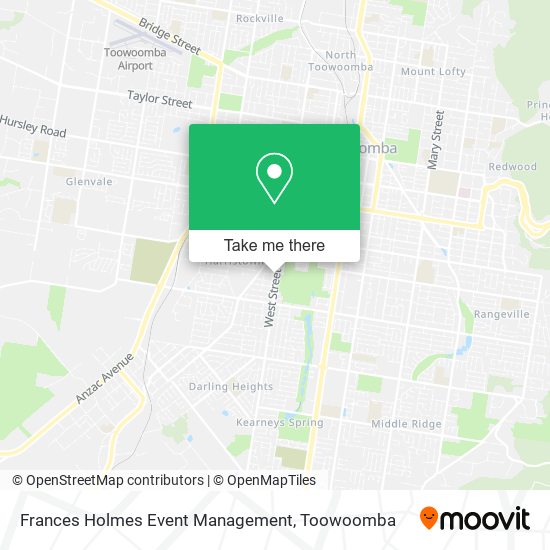 Frances Holmes Event Management map