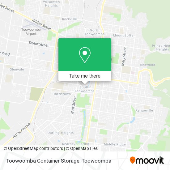 Toowoomba Container Storage map