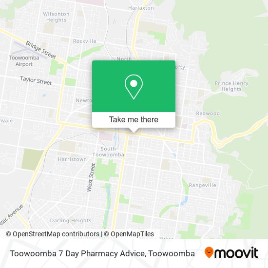 Toowoomba 7 Day Pharmacy Advice map