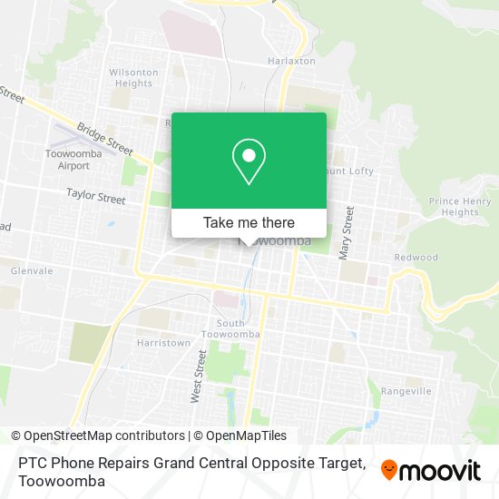 PTC Phone Repairs Grand Central Opposite Target map