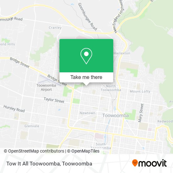 Mapa Tow It All Toowoomba