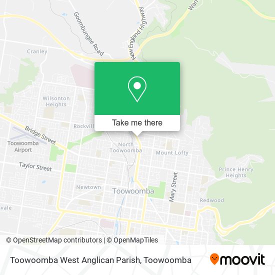 Toowoomba West Anglican Parish map