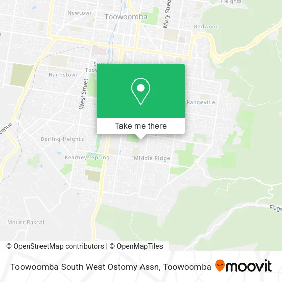 Toowoomba South West Ostomy Assn map