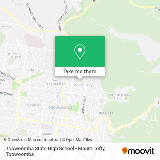 Toowoomba State High School - Mount Lofty map