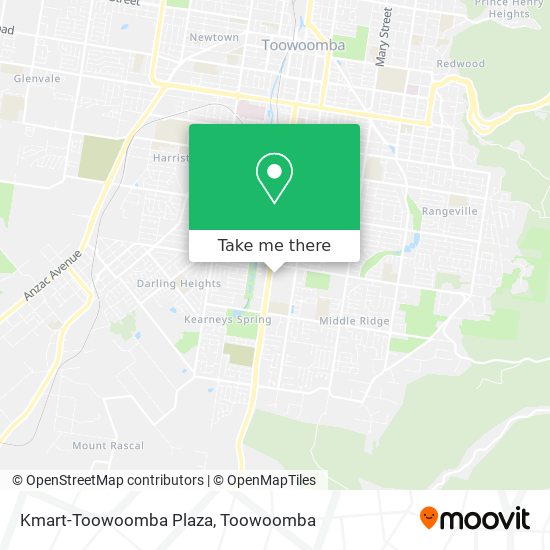 Mapa Kmart-Toowoomba Plaza