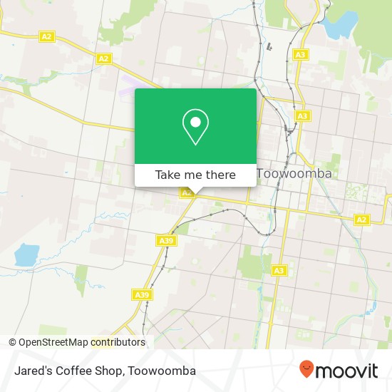 Jared's Coffee Shop, Anzac Ave Newtown QLD 4350 map