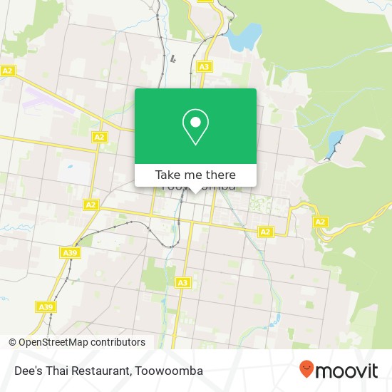 Mapa Dee's Thai Restaurant, 515 Ruthven St Toowoomba City QLD 4350