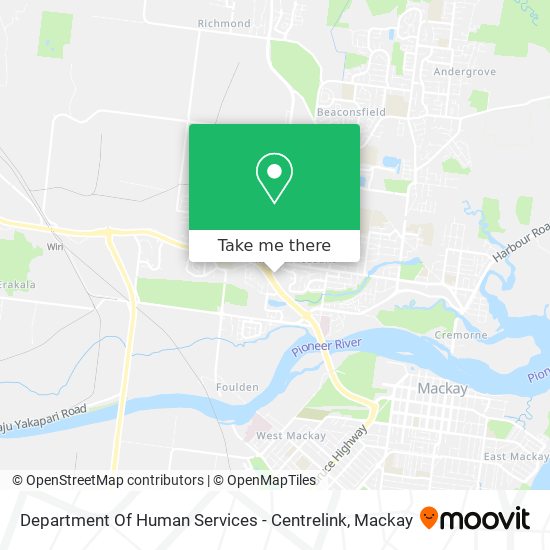 Department Of Human Services - Centrelink map