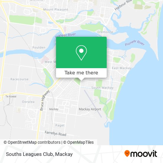 Souths Leagues Club map