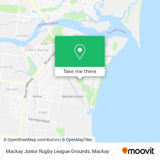 Mackay Junior Rugby League Grounds map