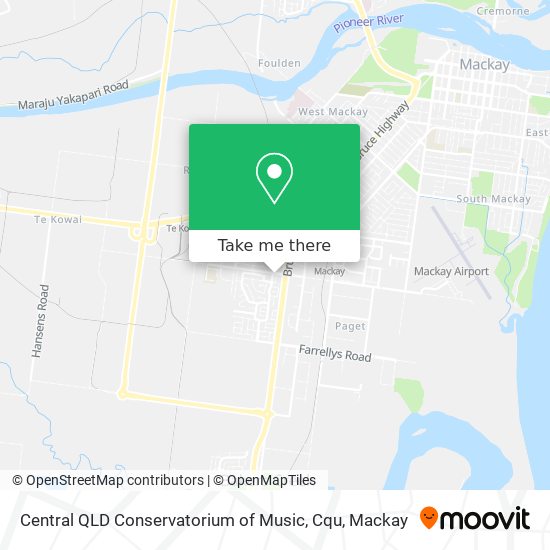 Central QLD Conservatorium of Music, Cqu map