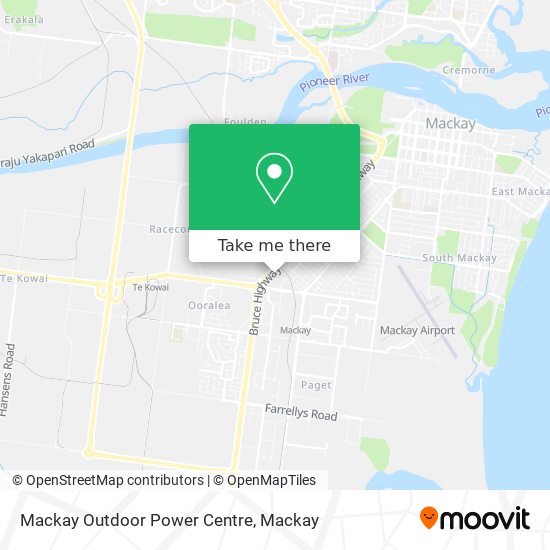 Mapa Mackay Outdoor Power Centre