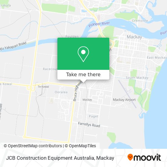 JCB Construction Equipment Australia map