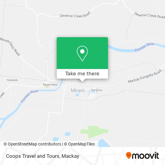 Coops Travel and Tours map