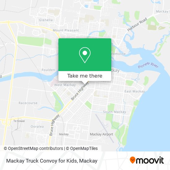 Mackay Truck Convoy for Kids map